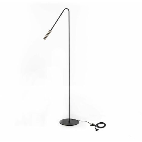 Lampada da Terra a LED 23x23xH145 cm in Metallo Vega Nero
