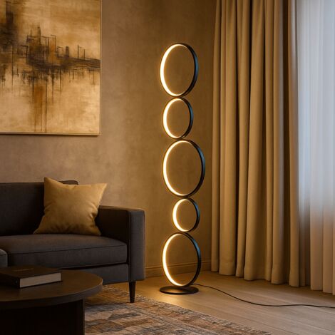 Lampada da terra a LED "Natalie" in alluminio - 30W - Luce calda