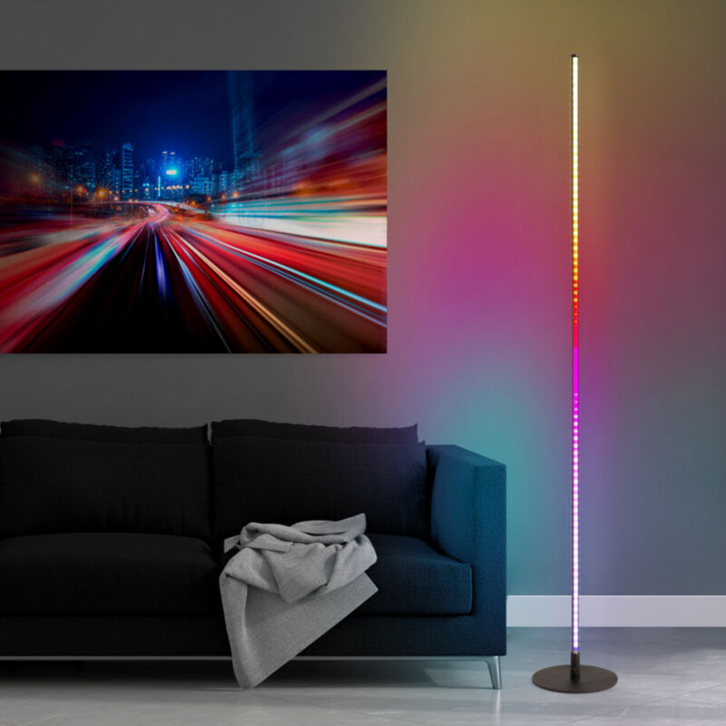 Image of Supernova - Lampada da terra a stelo led design minimal moderno telecomando rgb Dubhe