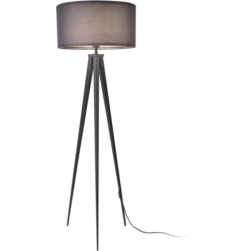 Image of Lampada da terra 3 piedi da salotto camera studio telaio in tessuto vari colori colore : grigio chiaro