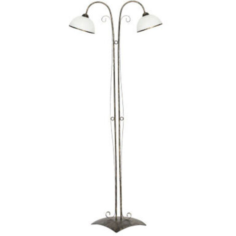 Lampada da terra Antica oro patinato 2xE27 Luminex