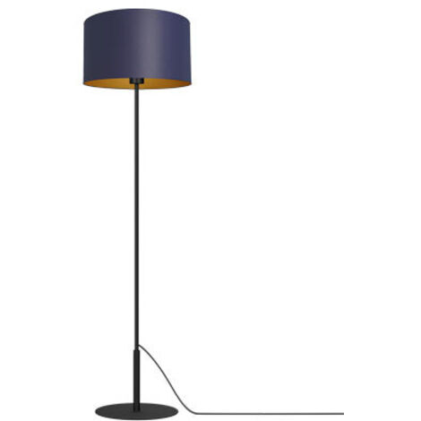 Lampada da terra Arden Luminex nera paralume blu E27 15W