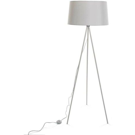 Lampada da terra bianca 48x48x155 in metallo design living arredo