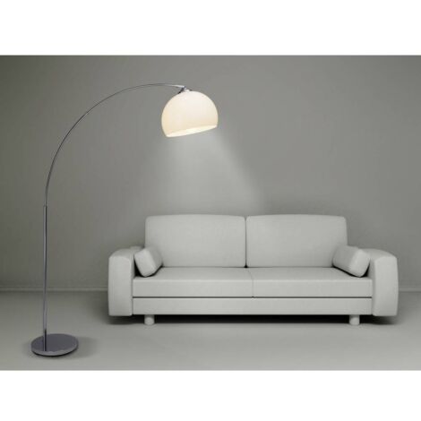 Lampada da terra Brilliant Vessa bianca, design moderno 166 cm