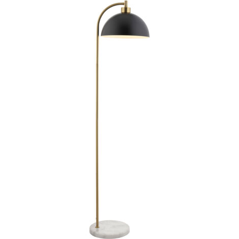 Lampada da terra Buchanan Endon nera marmo ottone E27