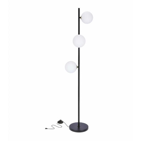 Lampada da terra Candellux Kama 3 luci G9 28W 150cm nero/bianco