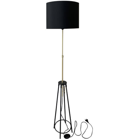 Lampada da terra Candellux Tegola nera 1xE27 154cm