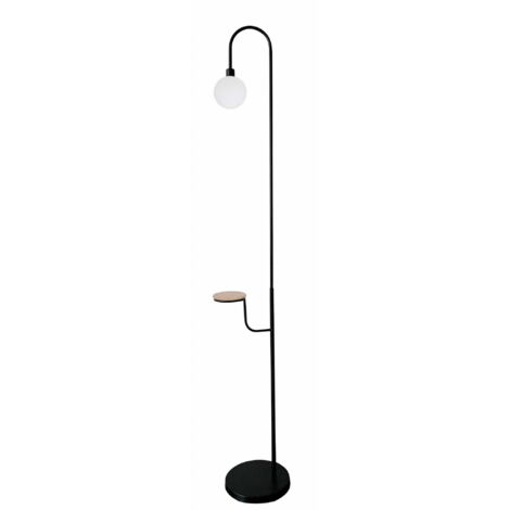 Lampada da terra Candellux Vanity nera con tavolino G9