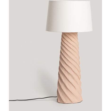 Lampada da Terra Cartapesta Metallo Stari Bianco