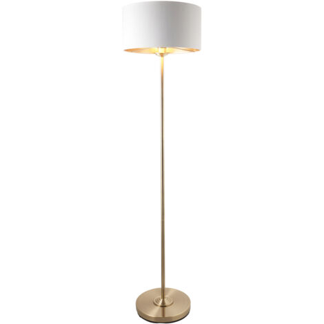 Lampada da terra classica ottone anticato E27 Highclere