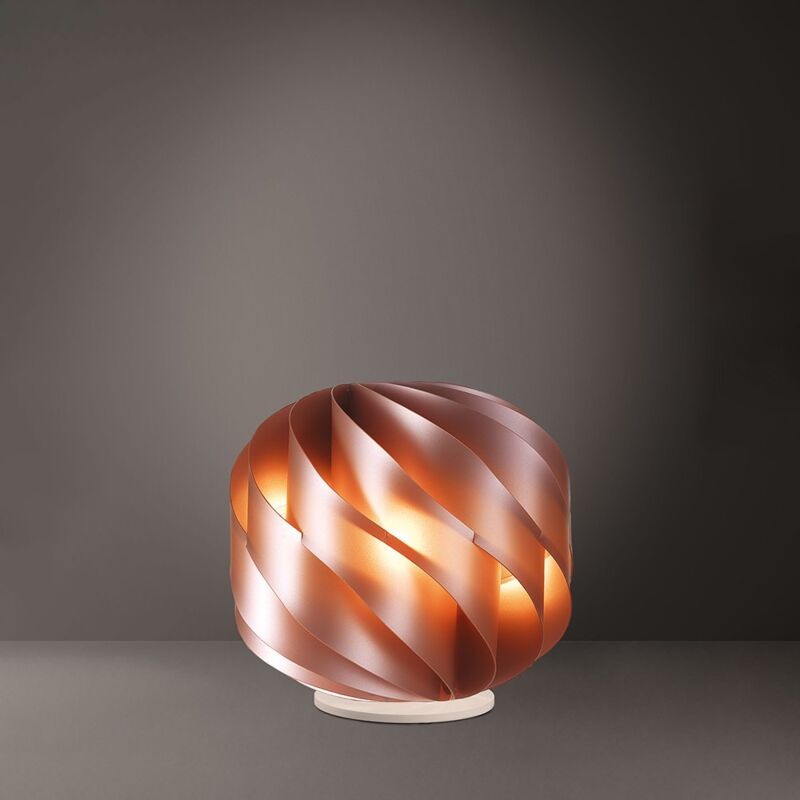 Image of Linea Zero - Lampada Da Terra Con Base Globe 1 Luce In Polilux Rame D55 Made In Italy