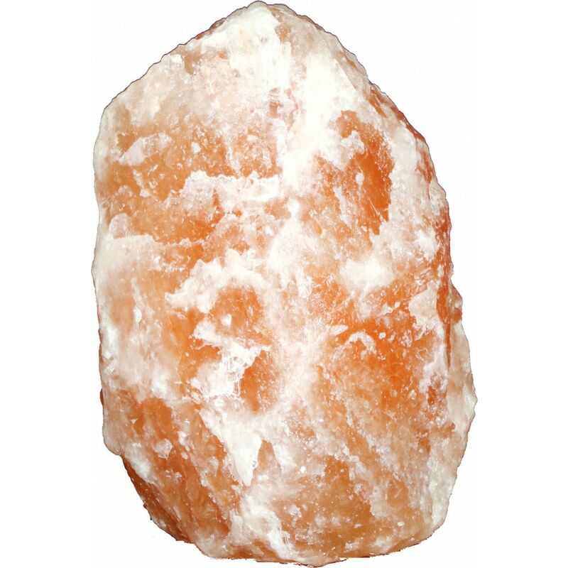Image of Lampada da terra con base in pietra di cristallo di sale chiaro 7-10 kg illuminazione per esterni