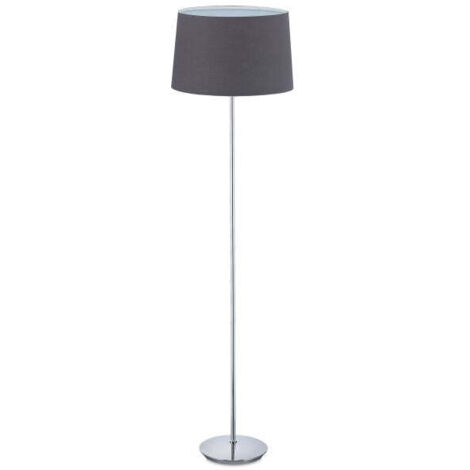 Lampada da terra con paralume in tessuto
