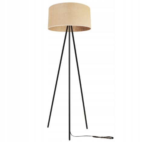 LAMPADA DA TERRA CON TREPPIEDE E PARALUME IN METALLO 45CM