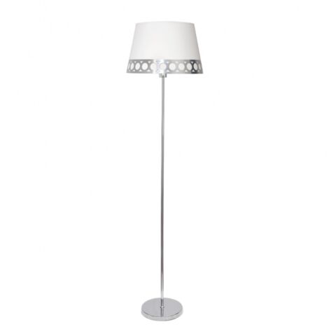 Lampada da terra Dalia Soggiorno 1xe27 Bianco/Argento de FABRILAMP.