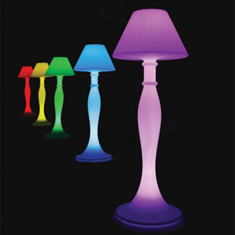 Lampada da terra design in polietilene bianco per