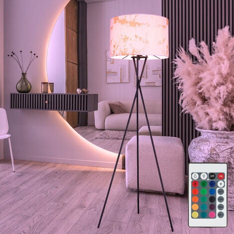 Lampada da terra moderna in acciaio con LED e dimmer a 3 livelli - Elegante