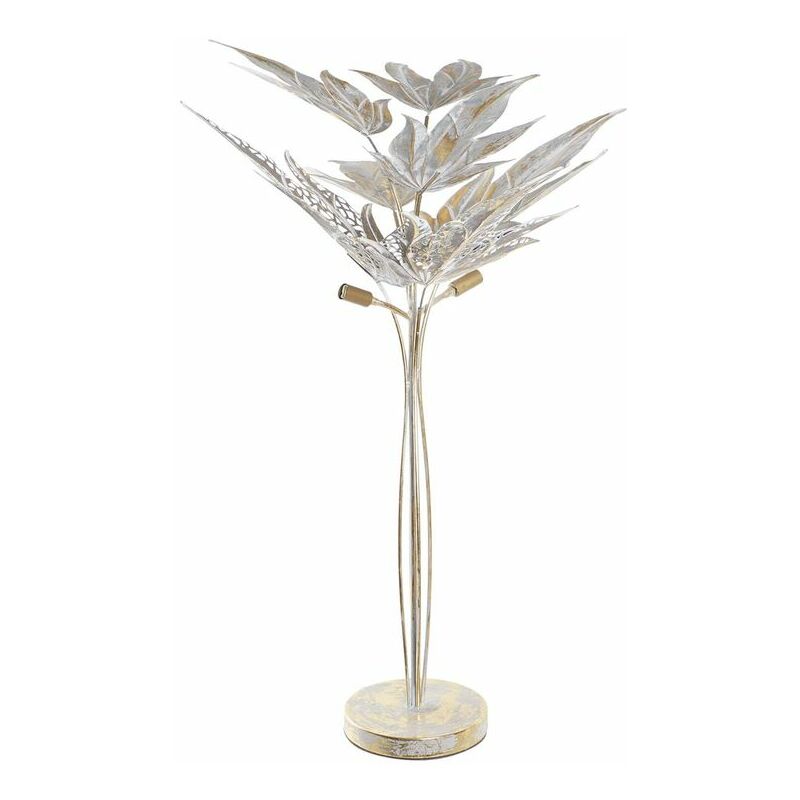 Image of Lampada da Terra DKD Home Decor Grigio Metallo Tropicale Foglia della pianta (51 x 51 x 87 cm)