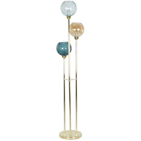 Lampada da Terra DKD Home Decor Multicolore Dorato Metallo Cristallo 50 W 220 V 45 x 45 x 160 cm