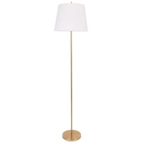 Lampada da terra Elena oro con paralume bianco E27 Polux