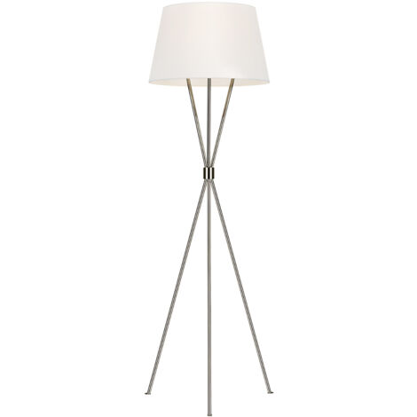 Lampada da terra Elstead Penny 1 luce, nichel lucido, attacco E27