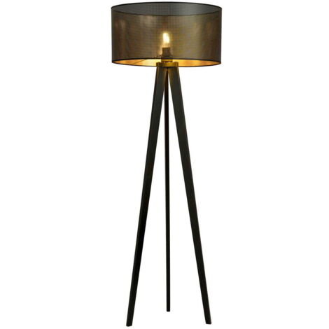 Lampada da terra Emibig Aston treppiede nero/oro E27 150cm