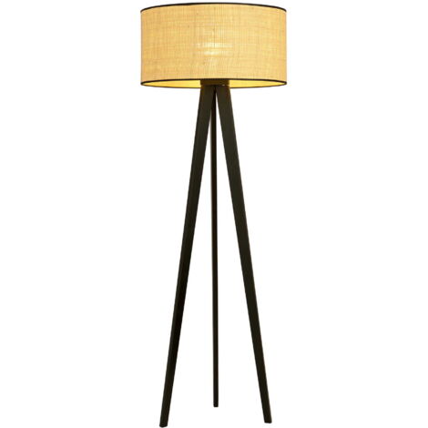 Lampada da terra Emibig Aston treppiede rattan E27 150cm
