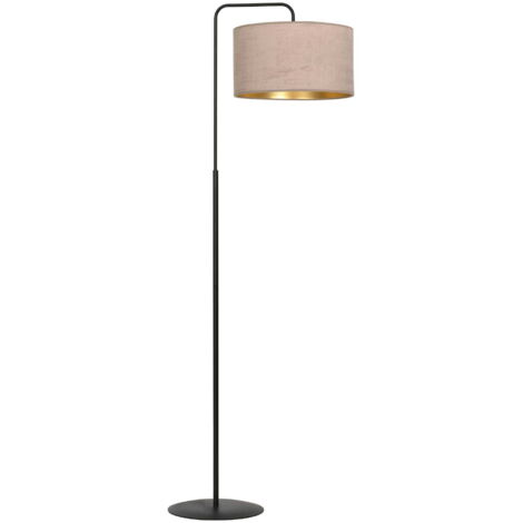Lampada da terra Emibig Hilde E27 nera rosa oro 150cm