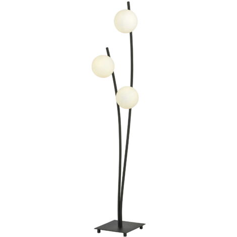 Lampada da terra Emibig Hunter nera/opale 3xE14 150cm