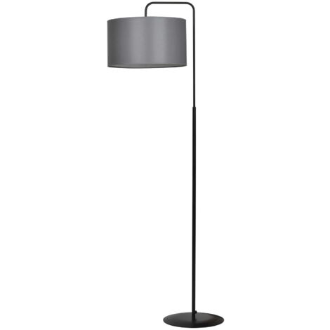 Lampada da terra Emibig Trapo nera/grigia E27 150cm