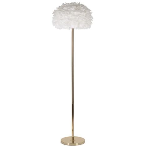 LAMPADA DA TERRA FEATHERS SLIM BIANCA CM Ø 43X170