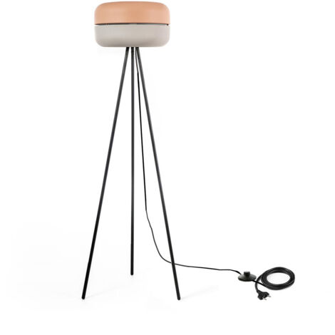 Lampada da terra Idra in metallo rosa e grigio STS