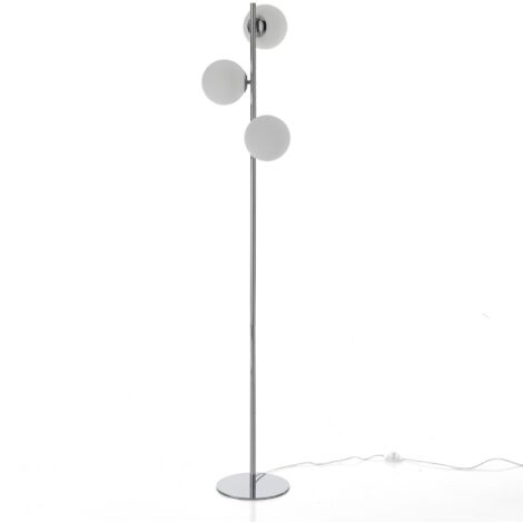 Lampada da terra in acciaio cromato cm. Ø.30 H.160
