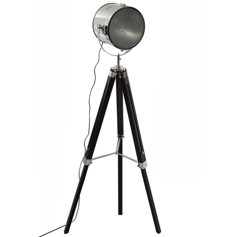 Lampada da terra a treppiede Ebor nera H152cm Atmosphera Créateur D'intérieur