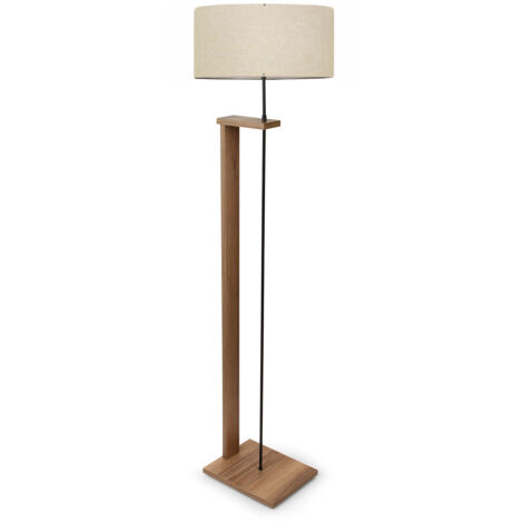 Lampada da terra in legno, lampada naturale per soggiorno Lamp E 27 Max 40 W