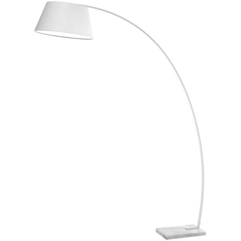 Lampada da terra in metallo bianca cm. H.205 x L.160 x P.50