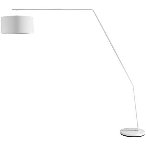 Lampada da terra in metallo bianca cm. H.210 x P.220 x L.40