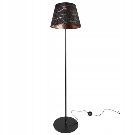 LAMPADA DA TERRA, IN METALLO, PARALUME A CONO