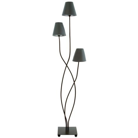 Lampada da terra in metallo Wave H150cm - Grigio - Atmosphera créateur d'intérieur