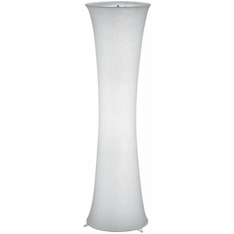 Lampada da terra in tessuto bianco corridoio illuminazione soggiorno commutabile con lampadine a LED
