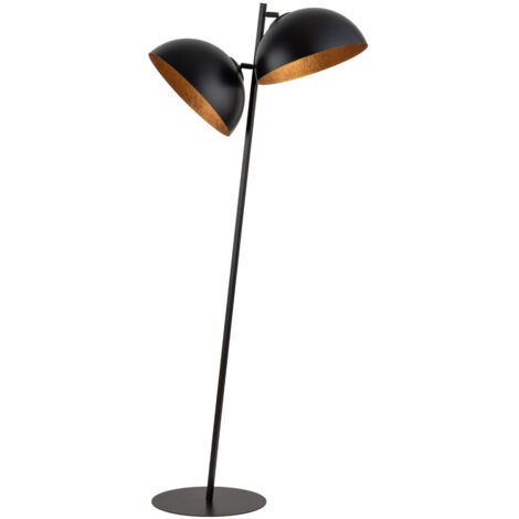 Lampada da terra inclinata bianca 2xE27 15W Sfera Sigma
