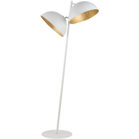 Lampada da terra inclinata Sfera bianco oro 2xE27 Sigma