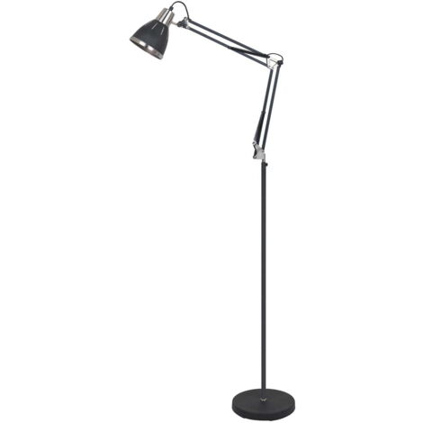 Lampada da terra Italux Remiro industriale nero E27