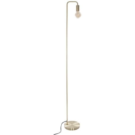 ATMOSPHERA CRÉATEUR D'INTÉRIEUR Lampada da terra keli in metallo dorato h150cm - lampada da terra in metallo dorato, ferro e plastica, dimensioni d. 20 x h. 150 cm base: d. 20 x h. 2,5 cm tubo: d. 1,3 cm - Atmosphera créateur d'inté