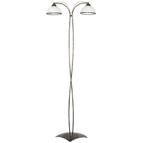 Lampada da terra Korfu oro, 2 vetri, 2xE27 Luminex