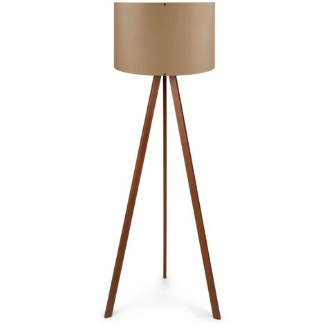 Lampada da terra, lampada da terra, illuminazione per soggiorno Lamp Tan Marrone