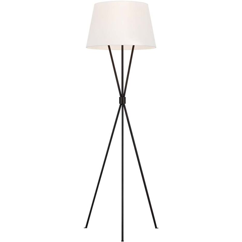 Image of Etc-shop - Lampada da terra lampada da terra lampada soggiorno acciaio lino ferro h 139,7 cm 1 luce