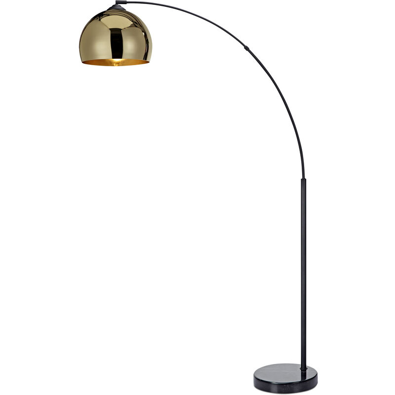 Image of Lampada da terra LED Illuminazione Oro Moderna Arquer Teamson Home VN-L00012-EU - Oro / Nero
