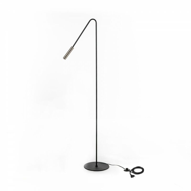 Lampada da terra LED in metallo, nero opaco, 23cm