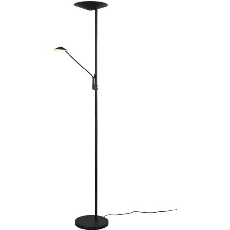Lampada da terra LED, metallo, nero opaco, H180 cm, Brantford